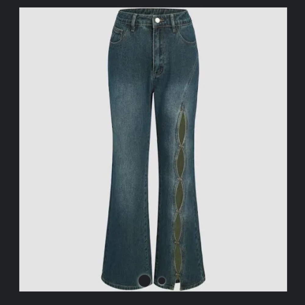 “Cider” Cut Out Flare Jeans